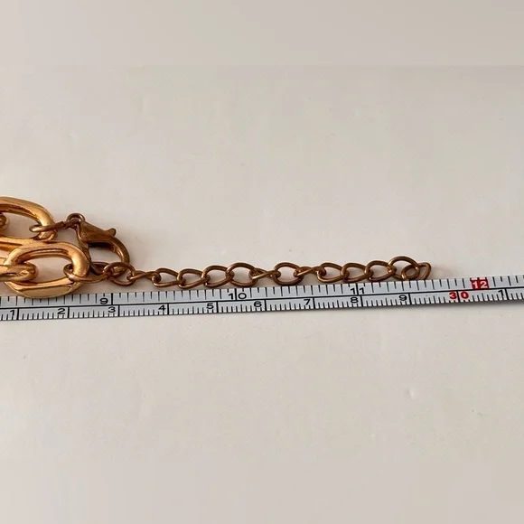 🌷 5/25$ Gold and Clear Link Statement Necklace - Picture 5 of 5